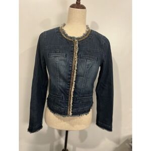 Morgan's Toi Denim Jacket Snap Button With Good Accent Size‎ 38